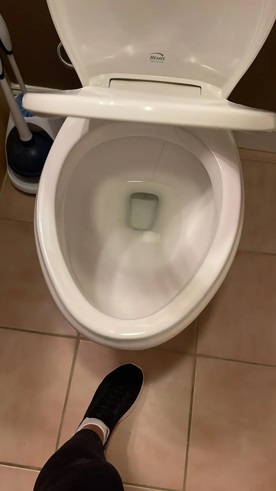 Clean, sanitized toilet bowl after cleaning in Clinton, MA